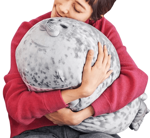 Fluffy Plush Seal Pillow