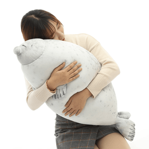 Fluffy Plush Seal Pillow